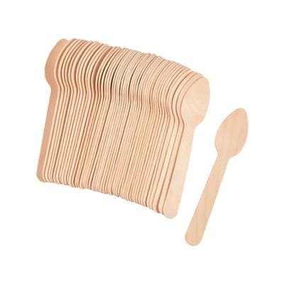 Homea Mini cuillere verrine bois h10.5cm, 25 cuillères