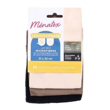 La Ménagère Lot de 3 lavettes Home, 3 lavettes
