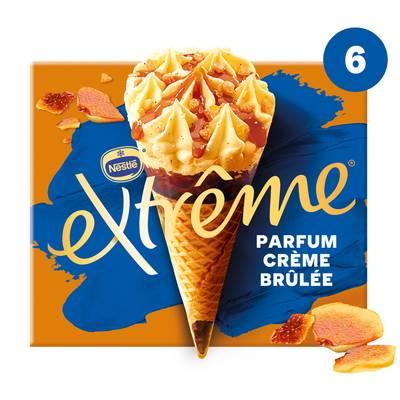 Extrême - Cônes glacés parfum crème brûlée et éclats caramélisés