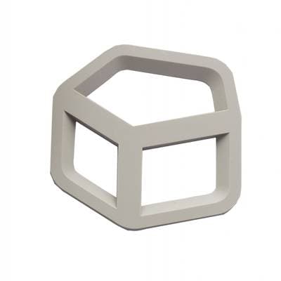 Point virgule Sous-plat 3D en silicone pentagone taupe, 1 plat