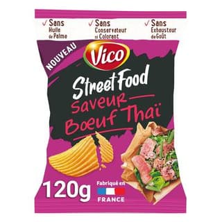 Vico Chips Street Food Boeuf Thai, 120g
