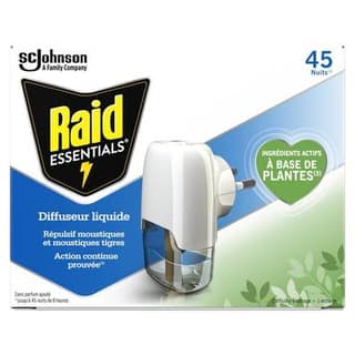Raid Diffuseur Répulsifs Moustiques 45 nuits, 32ml