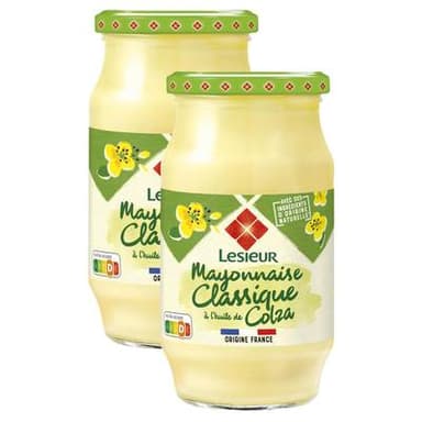 Lesieur Mayonnaise Classique à l'Huile de Colza, Lot de 2x475g