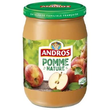 Andros Compote pomme nature en bocal, 660g