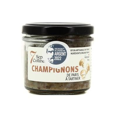 Sept Collines Champignons de Paris à tartiner  - Conserverie Artisanale, 100g