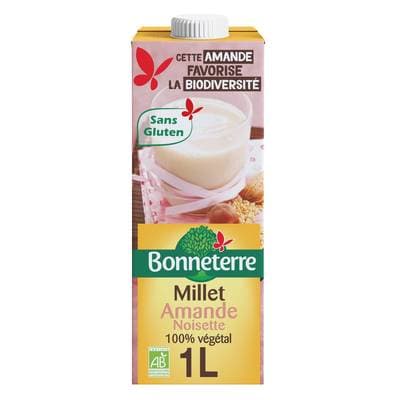 Bonneterre Boisson bio Millet Amande Noisette, 1L