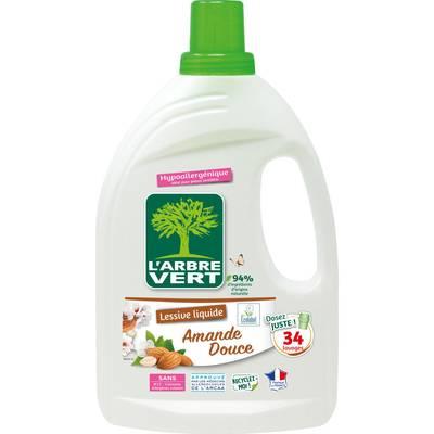 L'arbre Vert - Lessive hypoallergénique Amande douce rechargeable