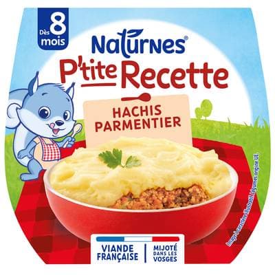 Naturnes® - P'tite Recette Hachis Parmentier Bol Bébé Dès 8 mois, 2x200g