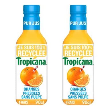 Tropicana Jus d'Orange Sans Pulpe, Lot de 2x90cl