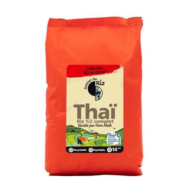 Autour Du Riz Riz thaï 1/2 complet Bio, 2kg