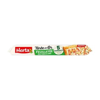 Herta Pâte feuilletée rectangulaire Tarte en or, 230g