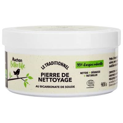 Auchan Better Life Pierre de nettoyage au bicarbonate de soude, 400g