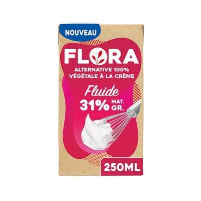 Flora Alternative végétale à la crème fluide 31%mg, 250ml