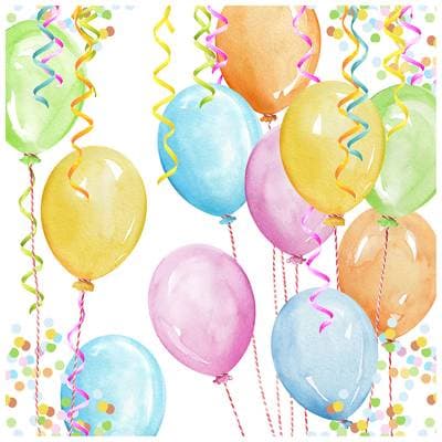 Paperproducts Design Serviette en papier Ballon Party, 20 serviettes de 33x33 cm