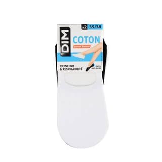 Dim Socquettes femmes en modal noir blanc, Taille 35/38