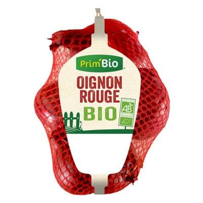 Priméale Oignon Rouge  Bio, Filet de 500g