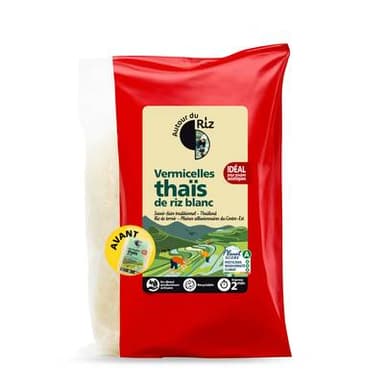 Autour Du Riz Vermicelles de riz thaï blanc Bio, 200g