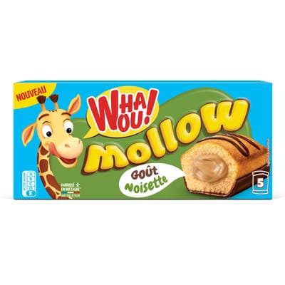 Whaou Gâteau Moelleux Noisette Molllow, 5 gâteaux - 150g
