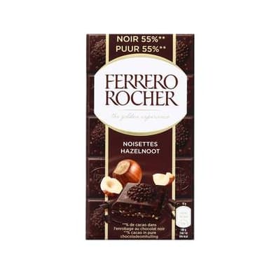 Ferrero Tablette de chocolat noir aux noisettes, 90g