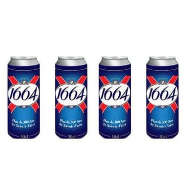 1664 Bière blonde 5.5°, Lot de 4x50cl