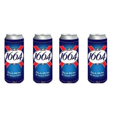 1664 Bière blonde 5.5°, Lot de 4x50cl