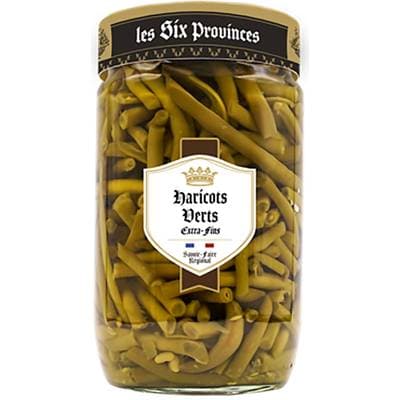 Les Six Provinces Haricots Verts Extra-Fins en bocal, 660g