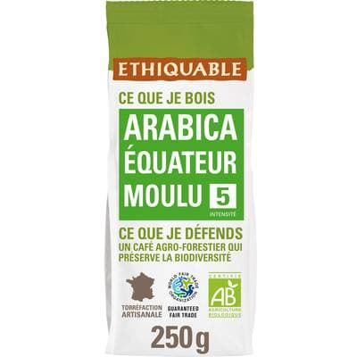 Ethiquable - Commerce Equitable Café moulu Arabica Bio d'Equateur, 250g