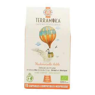 Terramoka Café bio Adèle capsule biodégradable sans aluminium, 15 capsules