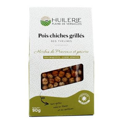 Huilerie Plaine de Versailles Pois Chiches grillés aux Herbes de Provence cultivés dans les Yvelines, 90g