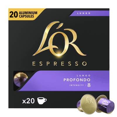 L'or Espresso Café Lungo Profondo Intensité 8, 20 capsules