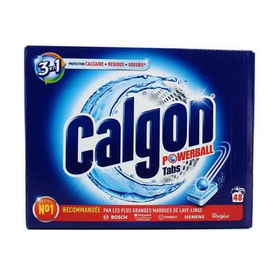 Calgon Tablettes 2en1 anti-calcaire pour lave-linge 720g, 48 tablettes