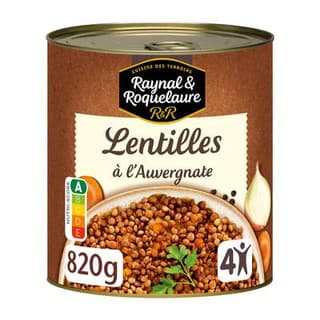 Raynal et Roquelaure Lentilles cuisinées à l'Auvergnate, 820g