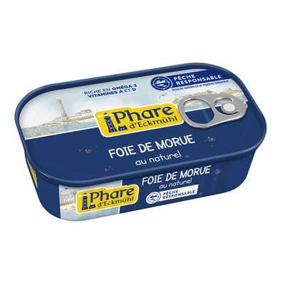 Phare d'Eckmuhl Foie de Morue au Naturel, Pêche Responsable, 121g