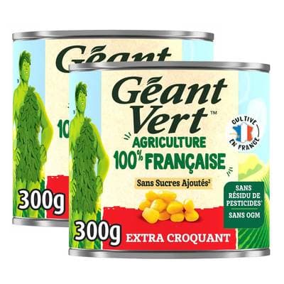 Géant Vert Maïs Extra croquant en conserve, Lot de 2x285g