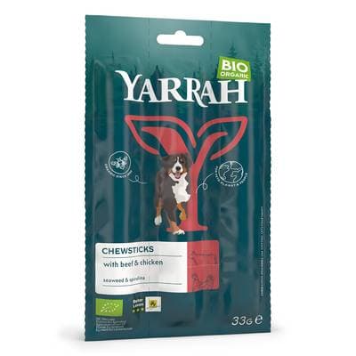Yarrah Friandises à macher bio pour chien adulte, 33g