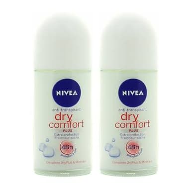 Nivea Déodorant bille 48h Dry Comfort, Lot de 2x50ml
