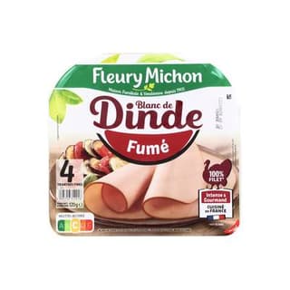 Fleury Michon Blanc de Dinde Fumé, 4 tranches - 120g