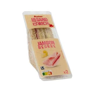 Auchan Sandwich Jambon Beurre, 125g