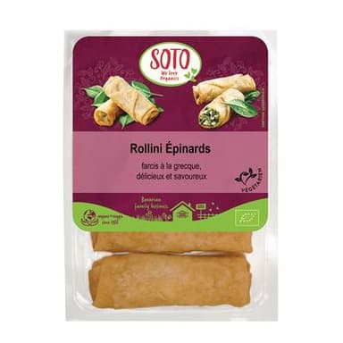Soto Rollini Epinards Bio, 4x50g
