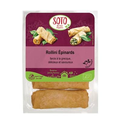 Soto Rollini Epinards Bio, 4x50g