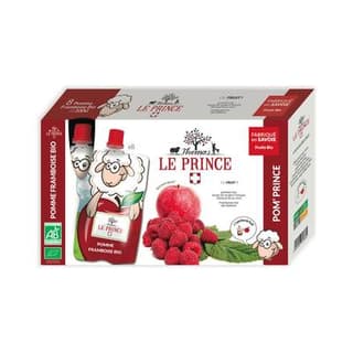 Thomas Le Prince Compote gourdes pomme framboise bio, 800g