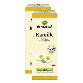 Alnatura Infusion de camomille bio, Lot de 2x20 sachets