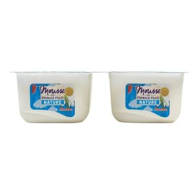 Auchan Mousse sur fromage frais nature, 4x100g