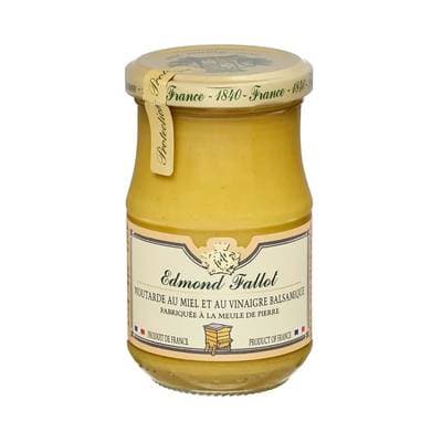 Edmond Fallot Moutarde de Dijon, miel et viniagre balsamique en bocal, 210g