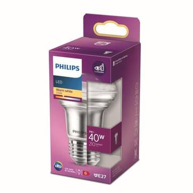 Philips Ampoule E27 - 4,3W LED Réflecteur Blanc Chaud, E27  40W