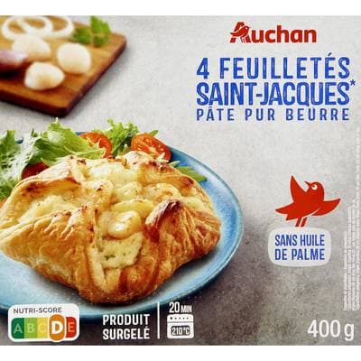 Auchan Feuilleté aux Saint-Jacques, 400g