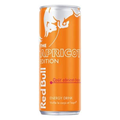 Red Bull Boisson énergisante, Goût Abricot-Fraise, 25cl
