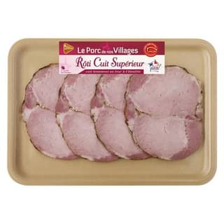 Le Porc de nos Villages Rôti Cuit Supérieur de Porc Label Rouge, 4 tranches - 220g