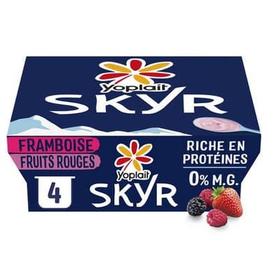 Yoplait Skyr fruits rouges, 4x100g
