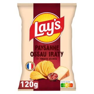 Lay's Chips Paysanne Saveur Ossau Iraty et Tomates Séchées, 120g